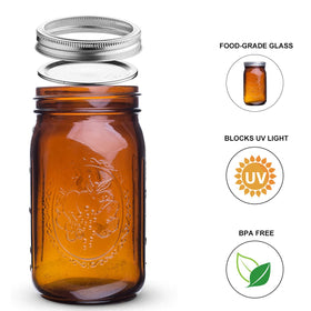 ElegantTime amber glass preserves flavor with a reliable seal for storage and fermentation.