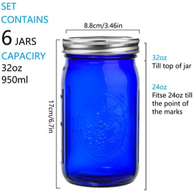 Eleganttime blue mason jar lid closeup showing airtight seal for freshness
