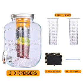 Eleganttime crystal-clear glass dispenser highlights drinks on a self-serve station