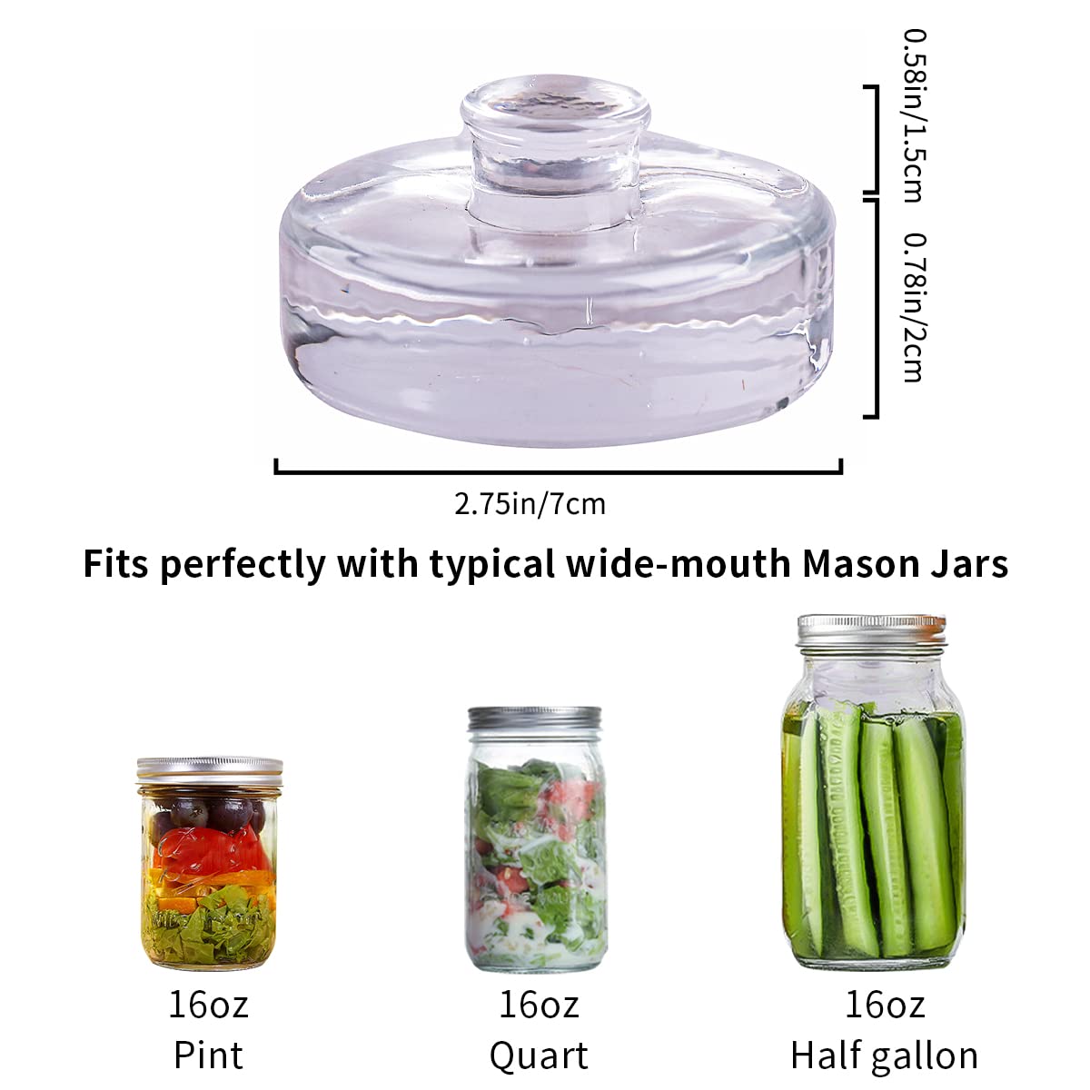 Eleganttime easy-grip weights with non-slip handles for safe jar removal.