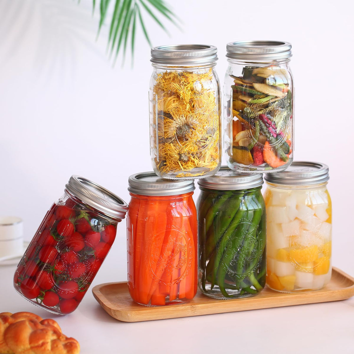  ElegantTime fermentation setup in a jar ready for kraut or ferments