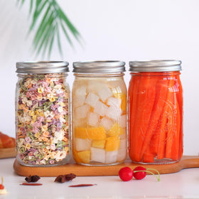 Homemade pickles in a 32oz ElegantTime jar ready for storage