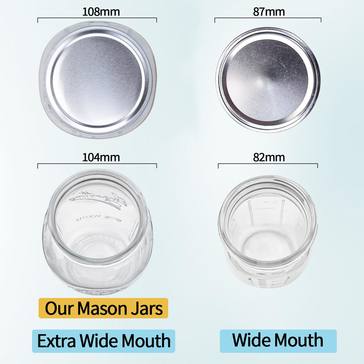 Eleganttime mason jar ideal for canning and fermentation at home