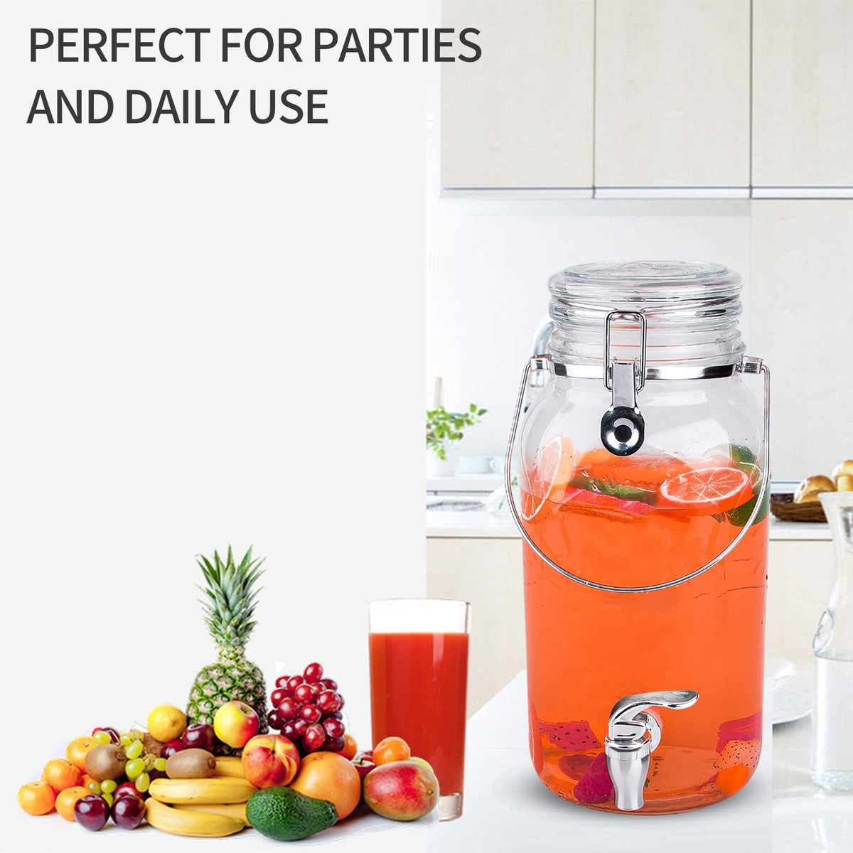 Eleganttime party centerpiece dispenser ideal for iced tea or lemonade