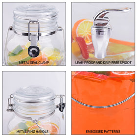 Eleganttime thick glass non drip spigot ensures steady pours at parties