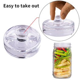 Eleganttime weights fit wide-mouth jars from pint to half-gallon for flexible batches.