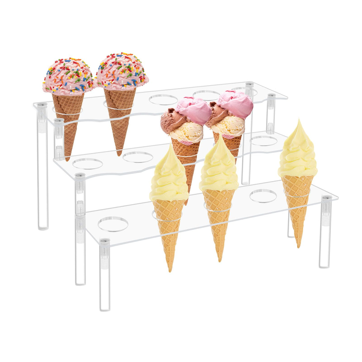 ElegickLIP 15-holes cupcake stand with 3-layer acrylic design for party displays