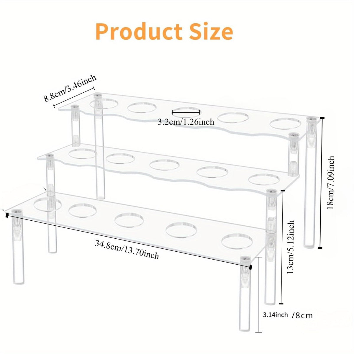 ElegickLIP clear acrylic cone stand viewed from top for dessert presentation