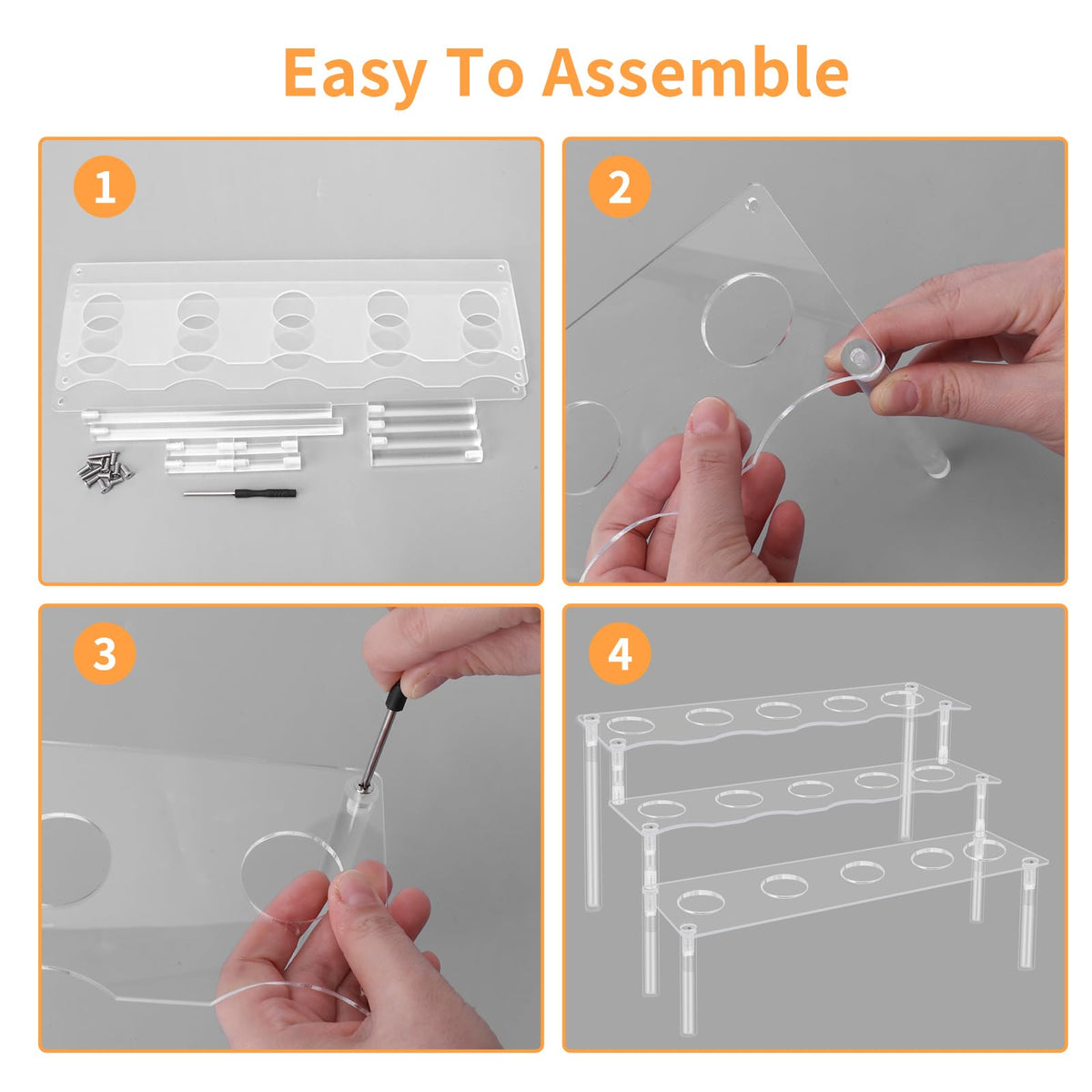 ElegickLIP clear acrylic material is easy to wipe and maintain