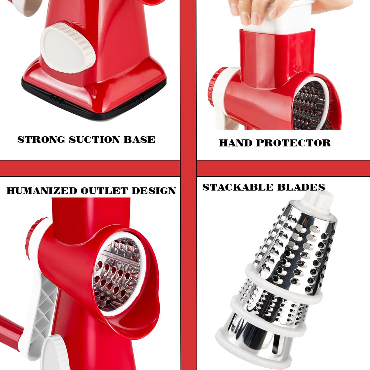 Eleko Meyar grater handles carrots and vegetables for fast meal prep