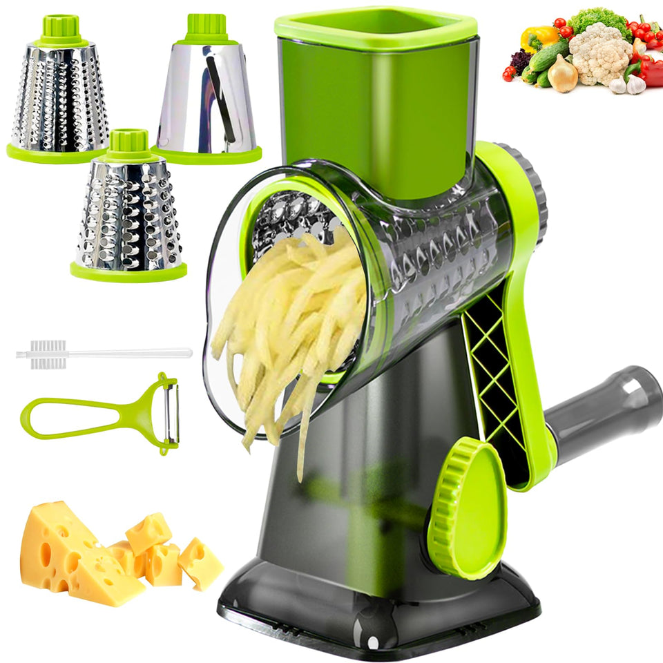 Eleko Meyar cheese grater with handle for safe, efficient cheese shredding.