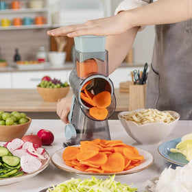 Eleko Meyar cheese grater ready for hash browns and shredded topping prep.