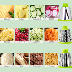 Eleko Meyar multi-purpose grater handling vegetables with ease.