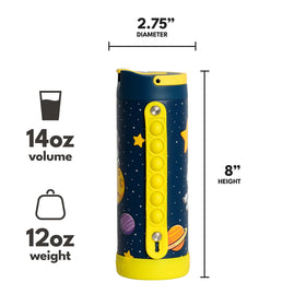 Elemental Iconic Kids Water Bottle backpack-friendly size fits in lunch boxes and gym bags