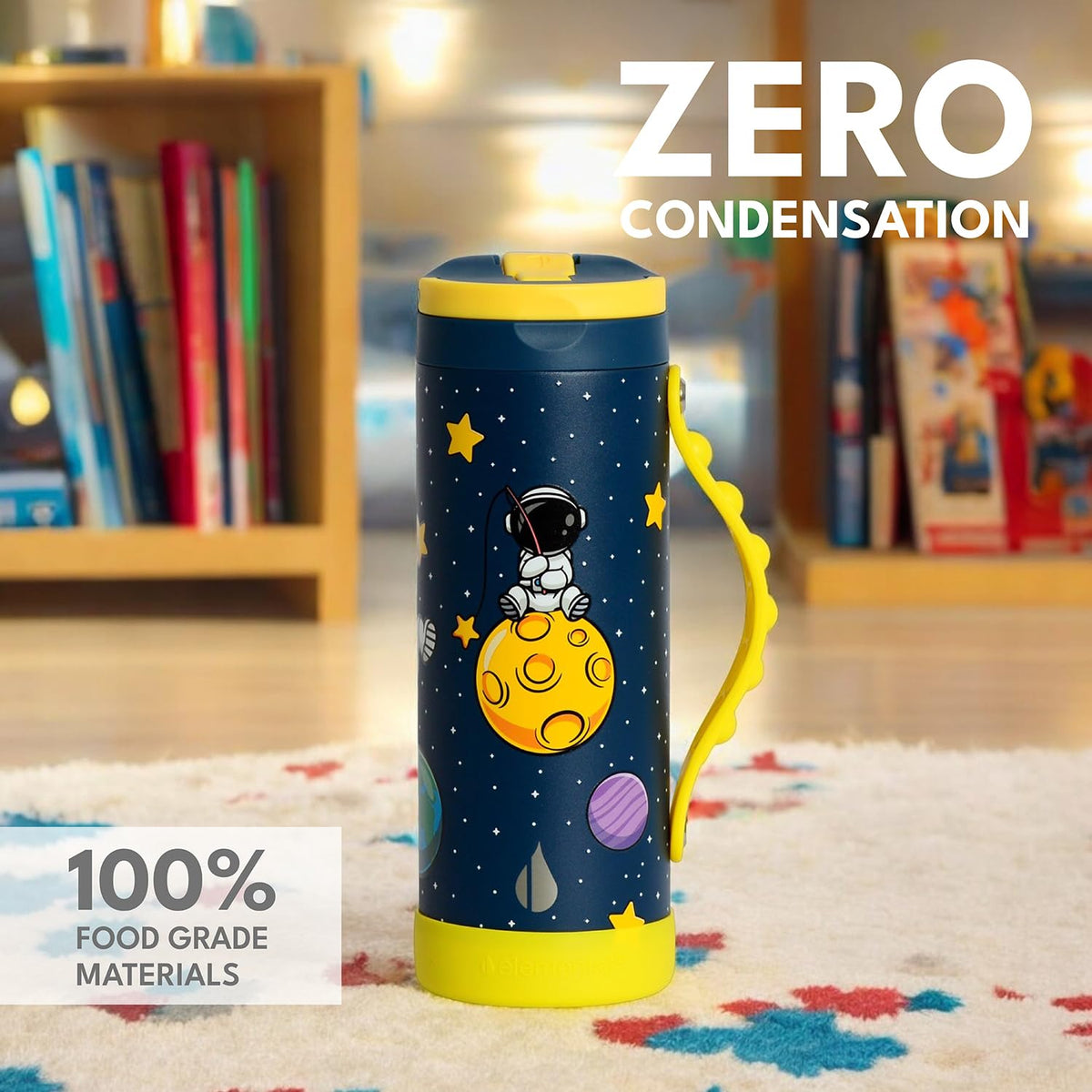 Elemental Iconic Kids Water Bottle with silicone boot guards against dents