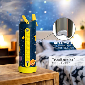 Elemental Iconic Kids Water Bottle triple-wall insulated design keeps drinks cold for hours