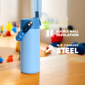 Elemental Ocean Tie Dye bottle held by a child, ideal for sports and recess.