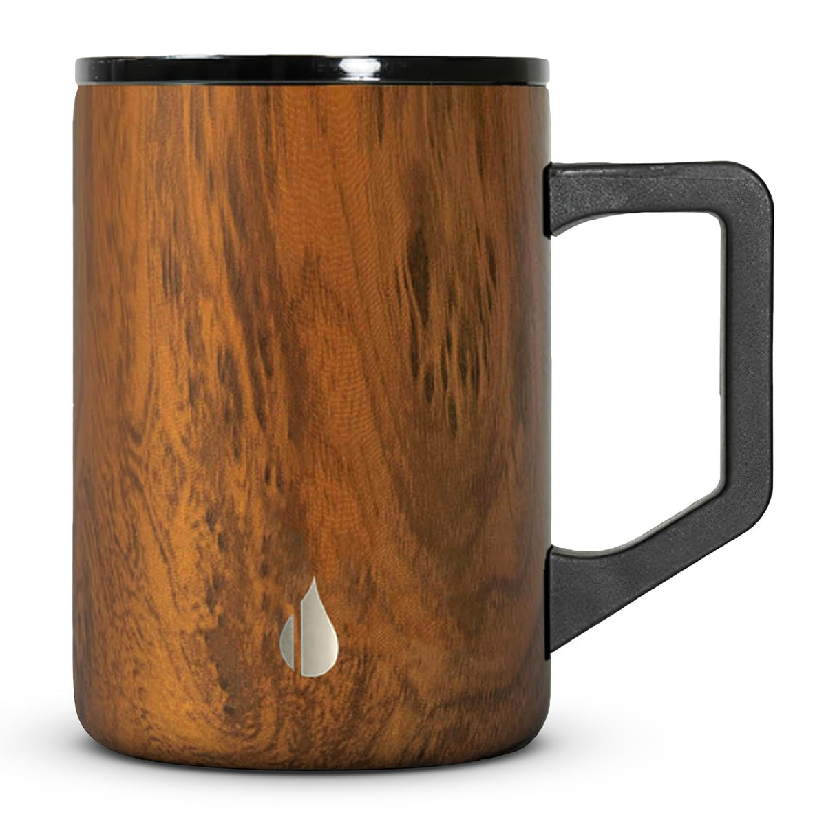 Elemental Summit Teakwood mug lid for easy sipping and temperature control.