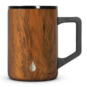 Elemental Summit Teakwood mug lid for easy sipping and temperature control.