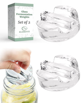 Elementi fermentation weight wide-mouth jar fit keeps jars steady for easy pickling