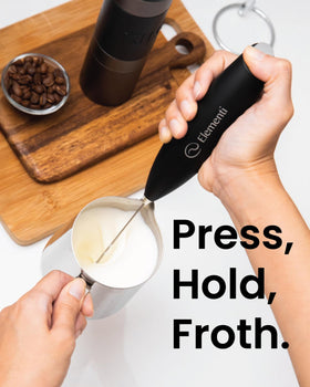Elementi Milk Frother for cappuccinos and macchiatos at your kitchen