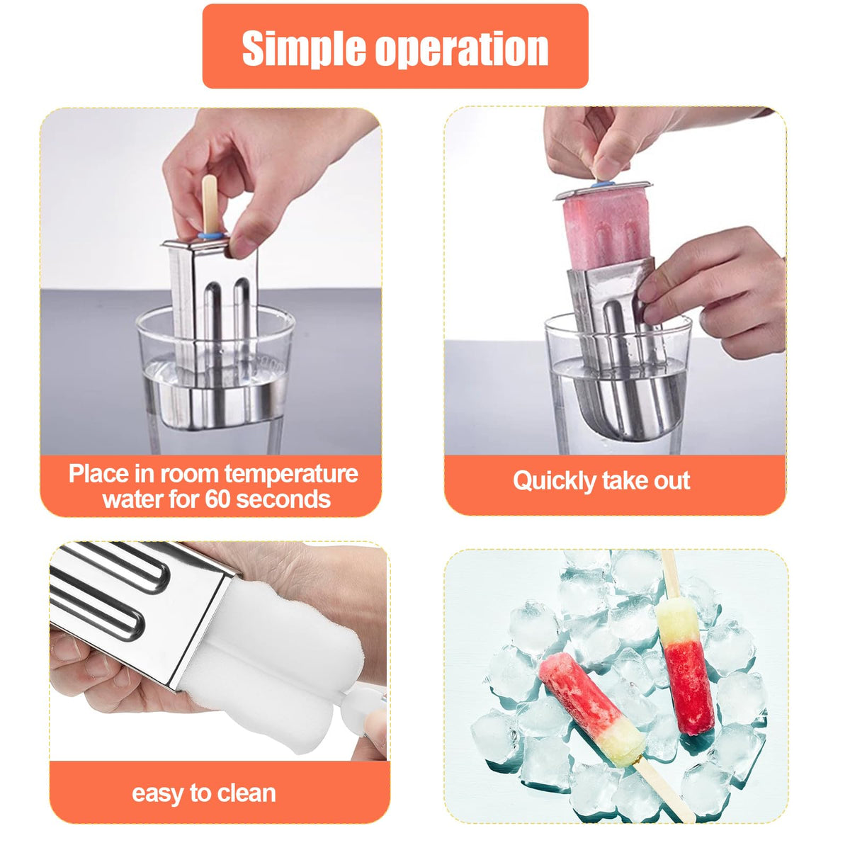 ELEMONY cleaning brush makes quick cleanup after crafting popsicles.
