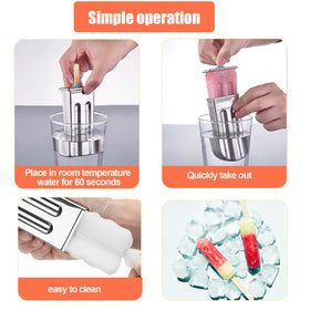 ELEMONY cleaning brush makes quick cleanup after crafting popsicles.
