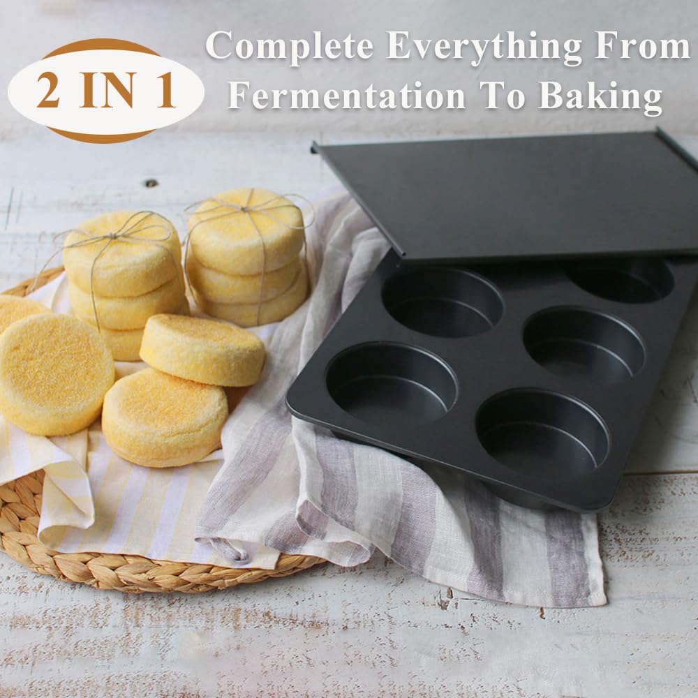 Elesinsoz oven-safe muffin pan withstands up to 430°F for versatile baking
