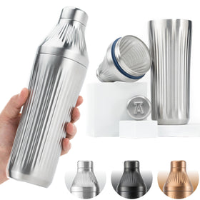 Elevated Craft Diamond Edition shaker shows 28 oz capacity for generous pours.