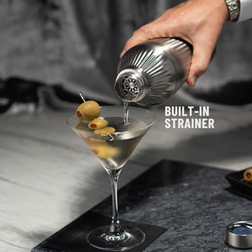 Elevated Craft fluted Art Deco grip for secure handling.
