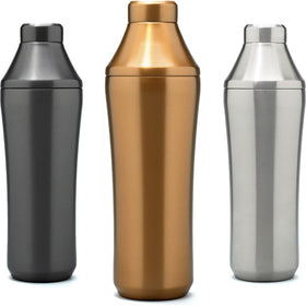 Elevated Craft shaker shown in use highlights premium pro-grade stainless steel construction.