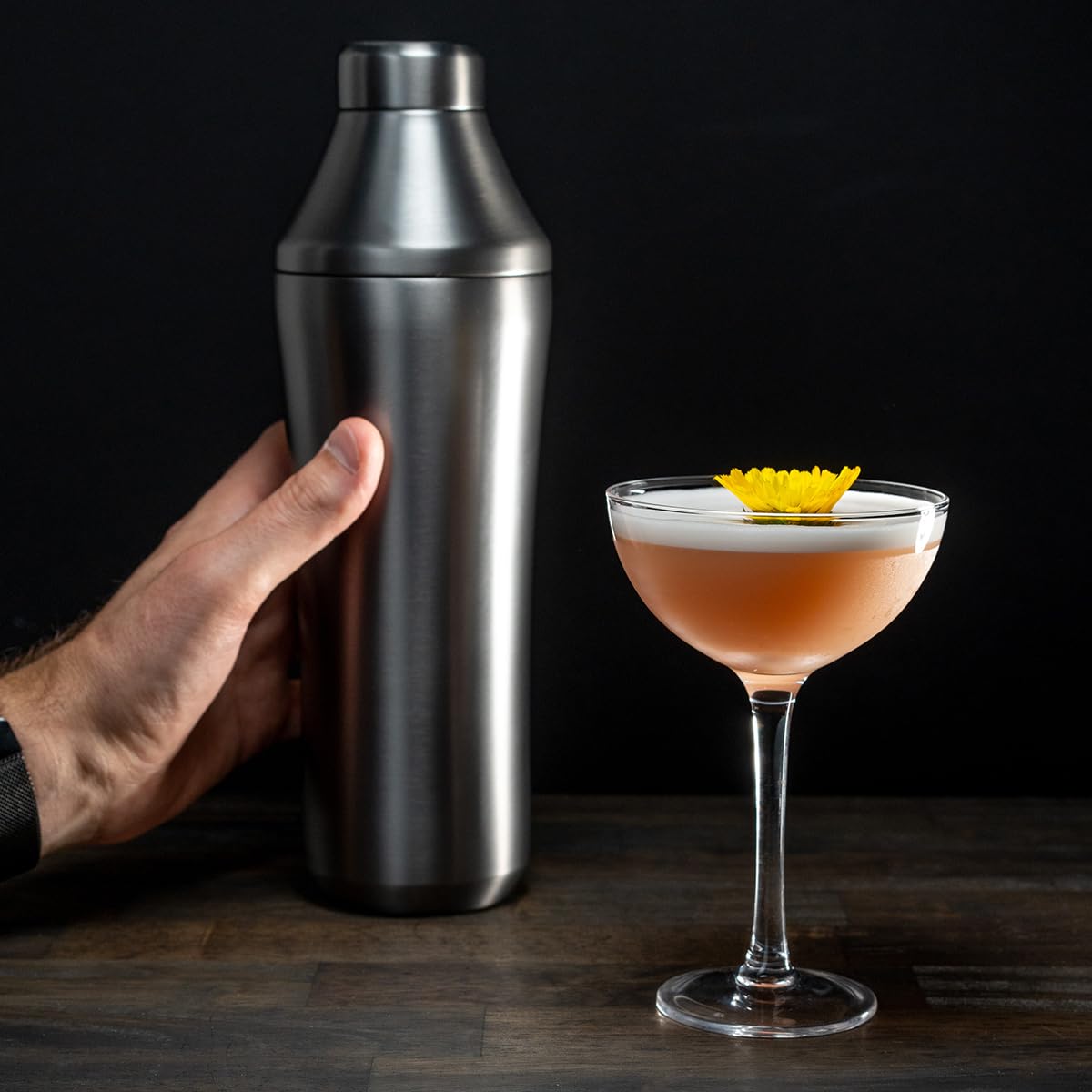 Elevated Craft Hybrid Shaker 28oz capacity ideal for home bartenders preparing batch cocktails.