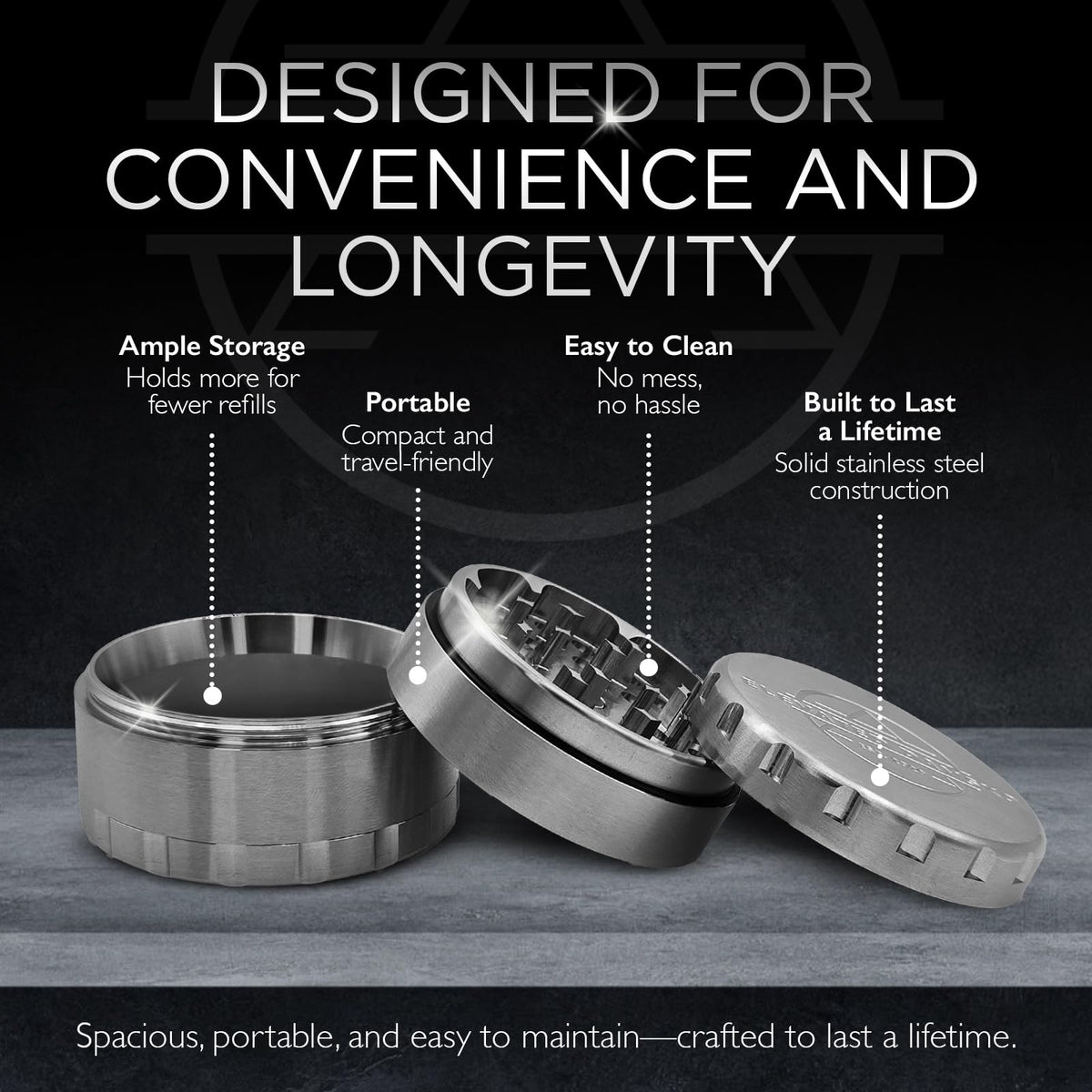 Compact design fits neatly in small kitchens.