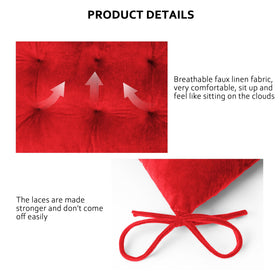 ELFJOY easy-care red cushions provide quick refreshment for your chair.