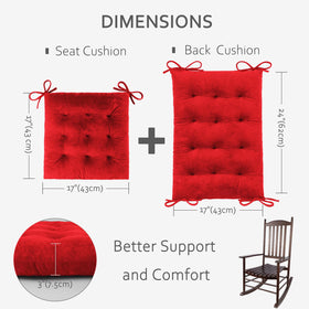 ELFJOY back pad red offers soft support for extended seating.