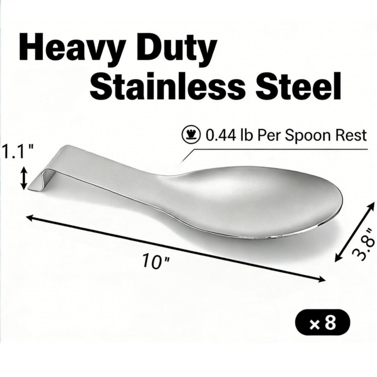 ELFULLY large ladle and spatula holder in brushed steel for easy access.