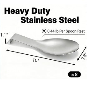 ELFULLY large ladle and spatula holder in brushed steel for easy access.