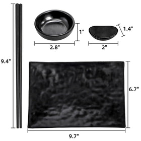 ELFULLY rectangular sushi trays shown in a generous layout for variety.