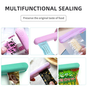 Eliamo 2-pack bag sealer shown with snack bags for organization