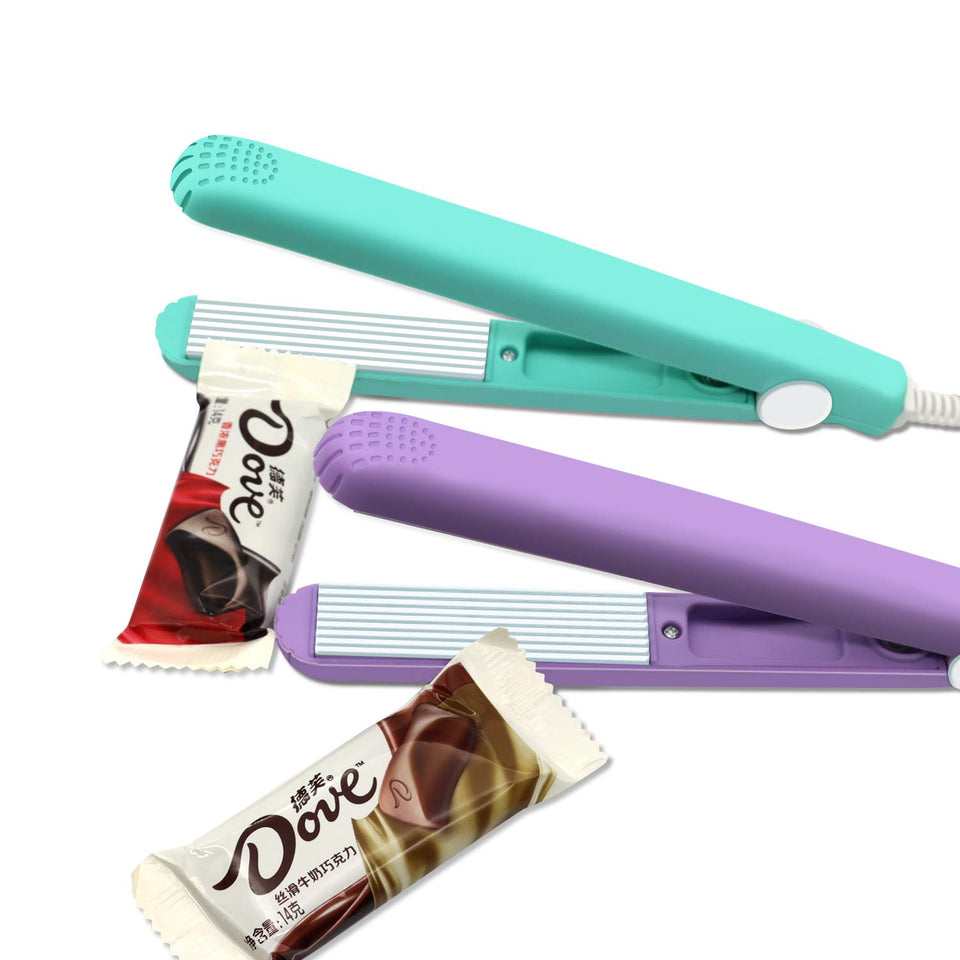 Eliamo 2-pack mini bag sealer front view for compact storage and quick sealing