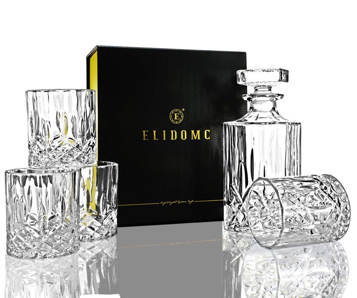 ELIDOMC crystal stopper for secure elegant decanter sealing