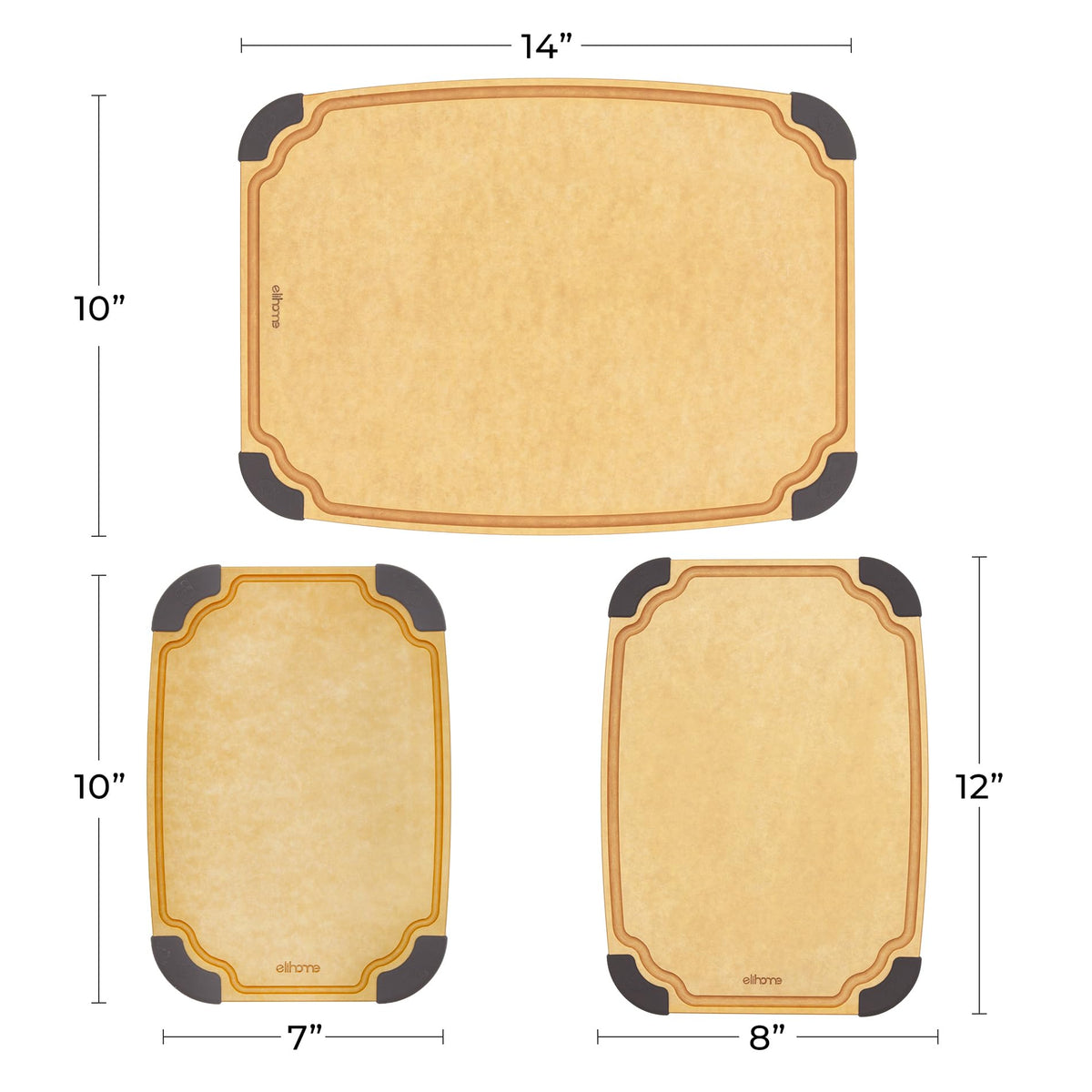 Elihome essential-series dishwasher-safe board for quick cleanup.