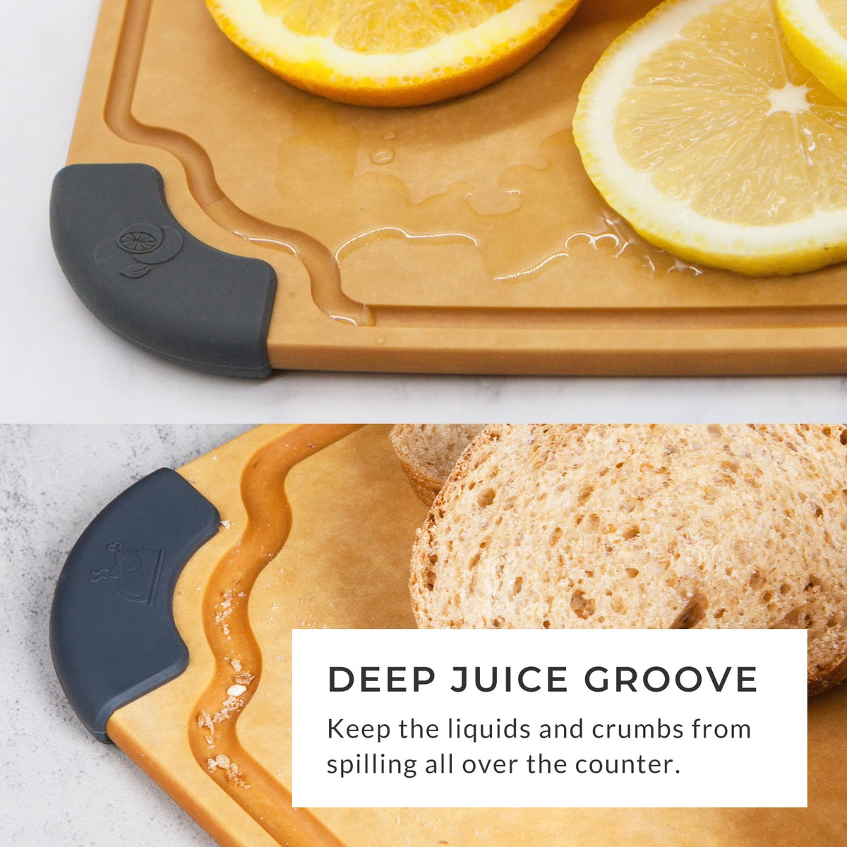 Elihome essential-series reversible design doubles as a serving board.