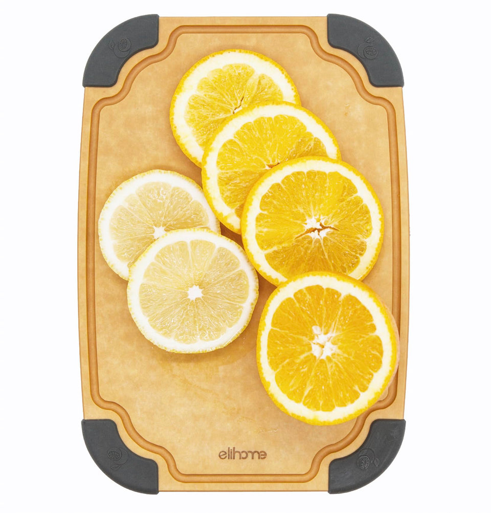 Elihome Essential Series cutting board with non-slip feet for stable prep