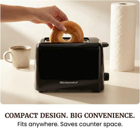 Elite Gourmet compact design ideal for small kitchens or dorms