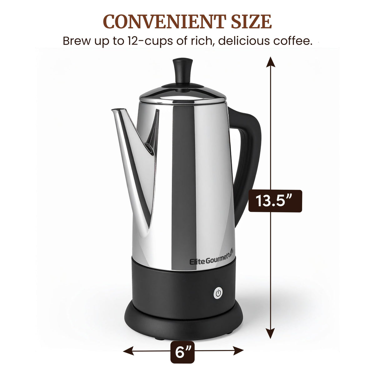 360 swivel base enabling effortless serving from any direction