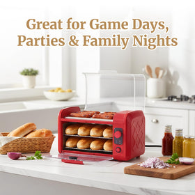 Elite Gourmet all-in-one entertainer for hot dogs and taquitos.
