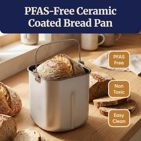 Elite Gourmet control panel with presets for effortless bread making.