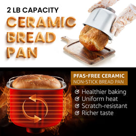 Elite Gourmet 15-hour delay timer enables overnight baking.