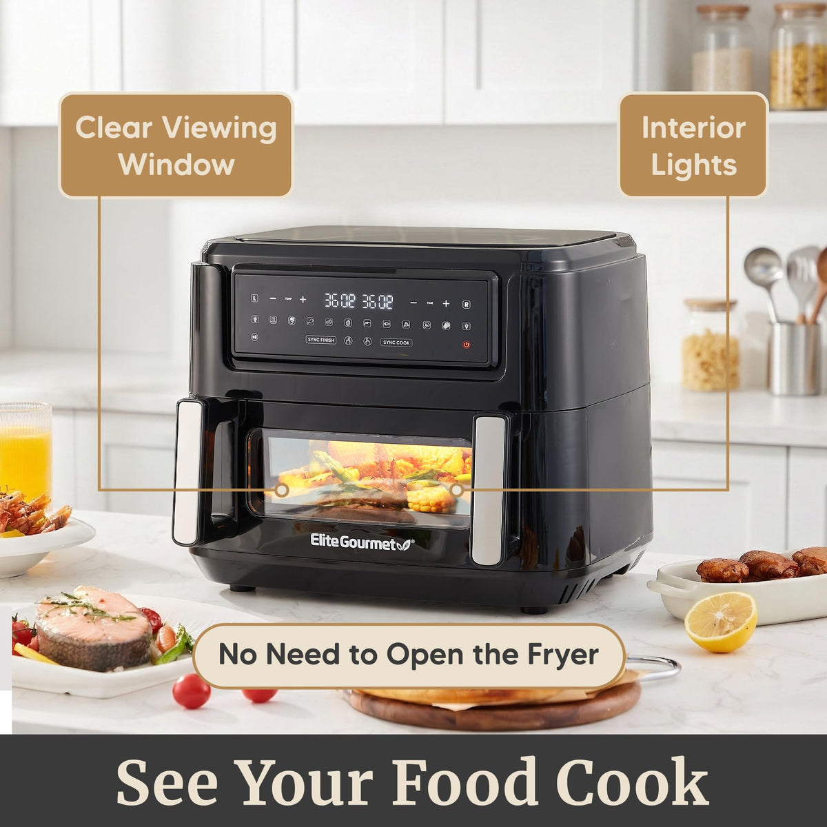 Elite Gourmet air fry delivers crispy results with minimal oil